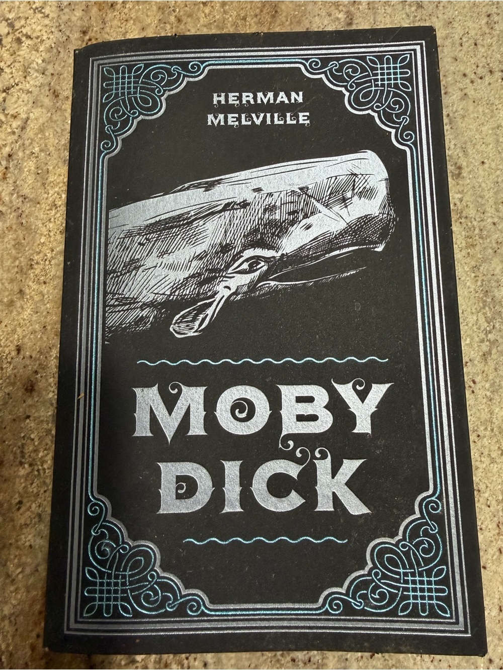 Moby Dick Embossed Black Hardcover Cover High School Novel